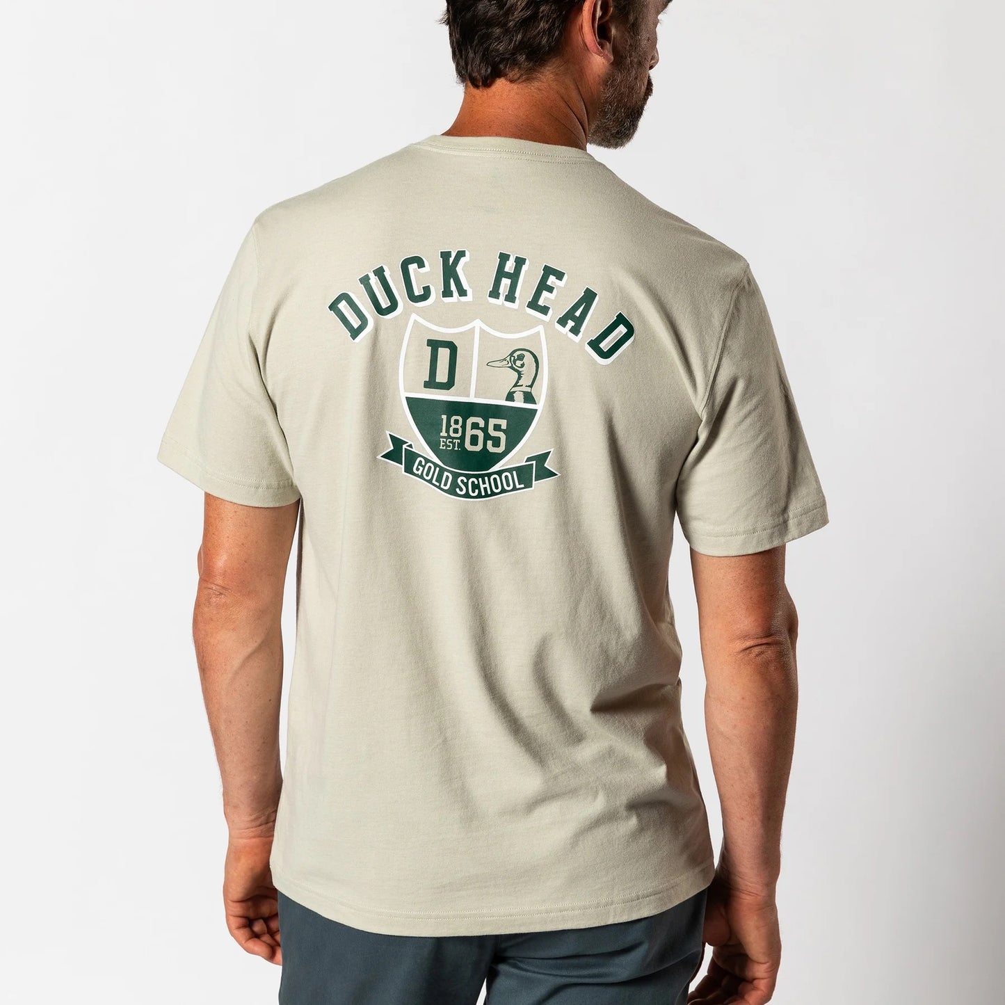 Duck Head Gold School Short Sleeve T-Shirt (Sandstone Heather)