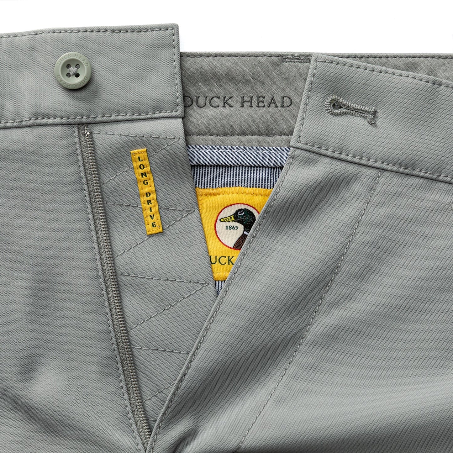 Duck Head 9" Long Drive Performance Short- Ultimate Gray