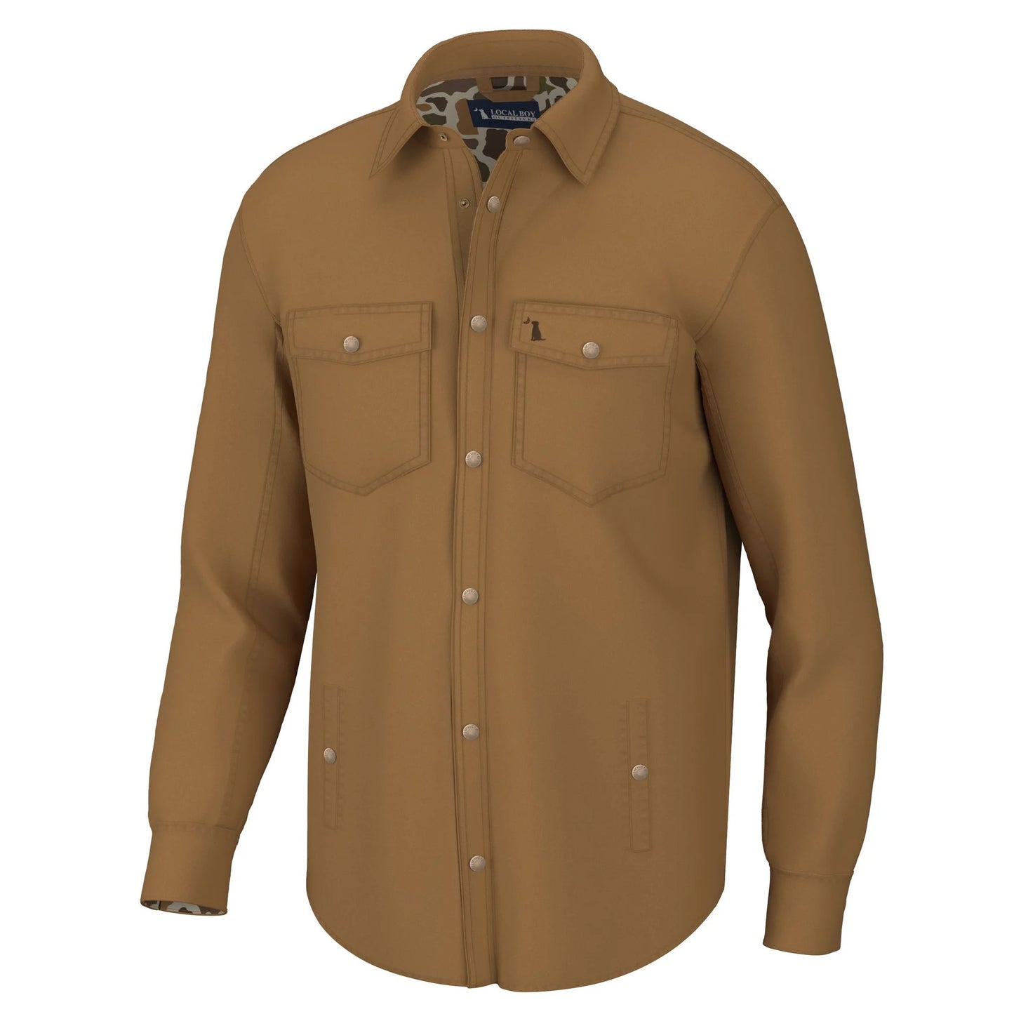 Local Boy Sportsman's Shacket (Rustic Oak)