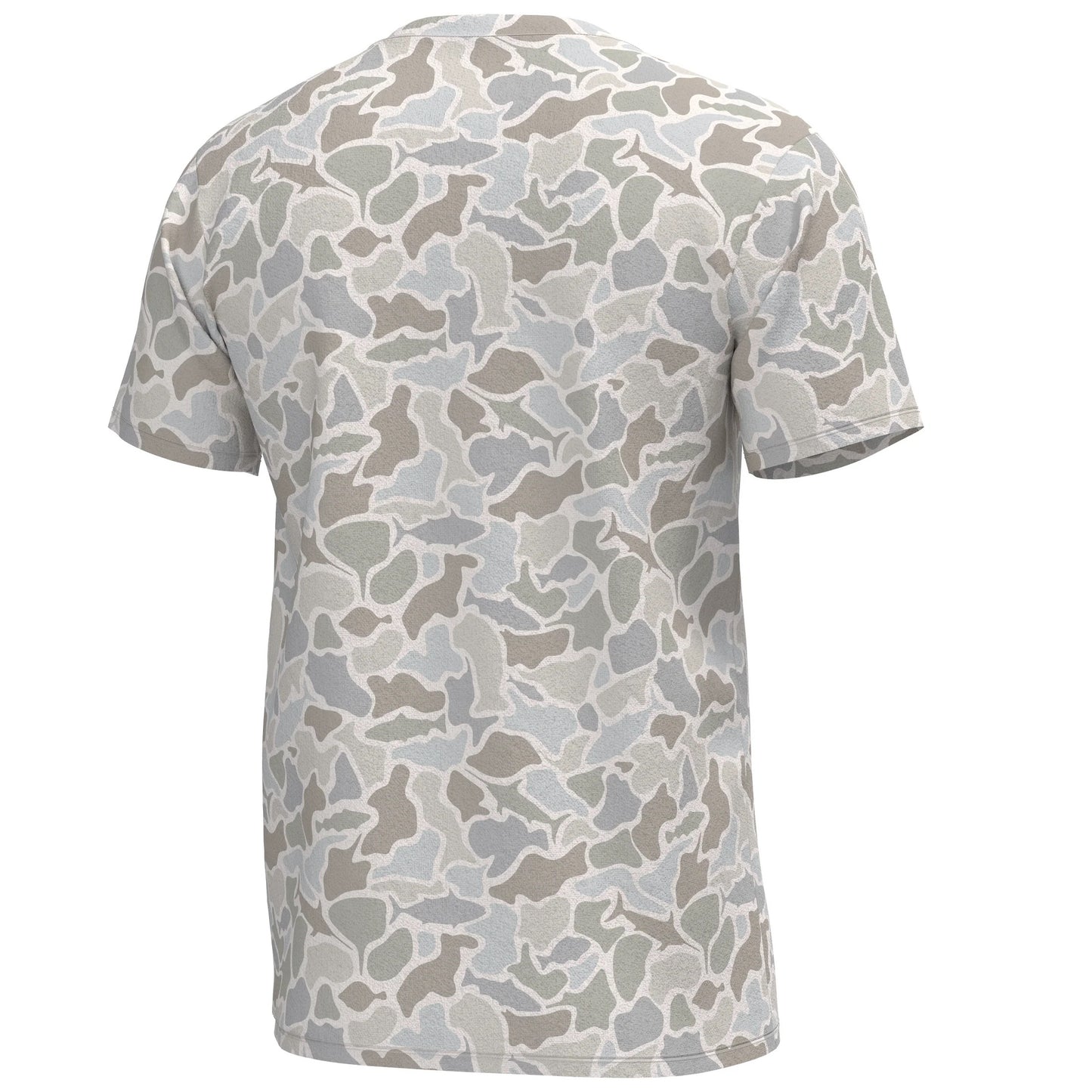 Local Boy S/S Heather-Blend Crew - Saltwater Camo