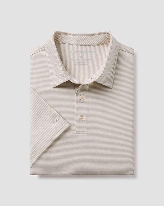 Southern Shirt Heather Madison Stripe Polo- Mojave