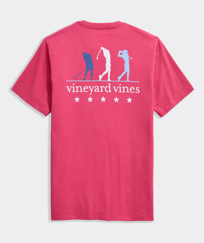 Vineyard Vines Golf Silo USA Short-Sleeve Pocket Tee - Sailors Red