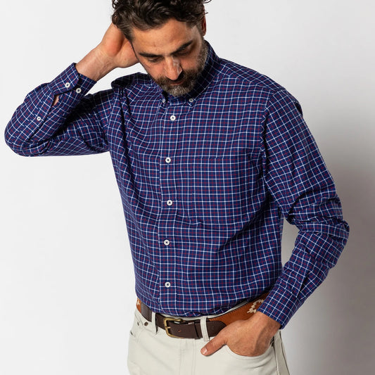 Duck Head Cotton Oxford Sport Shirt (Kline Plaid)
