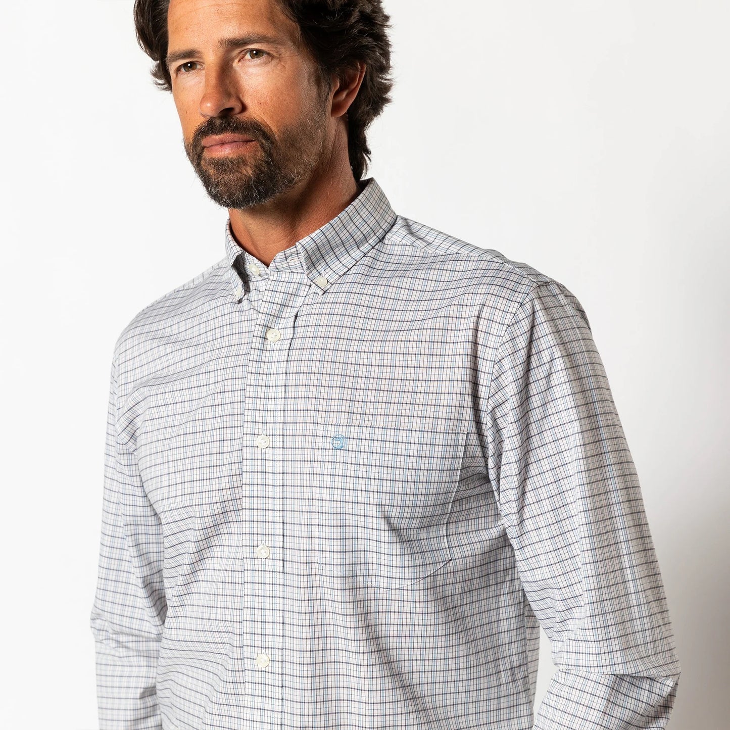 Duck Head Performance Poplin Sport Shirt- Edison Plaid (Forest Green)