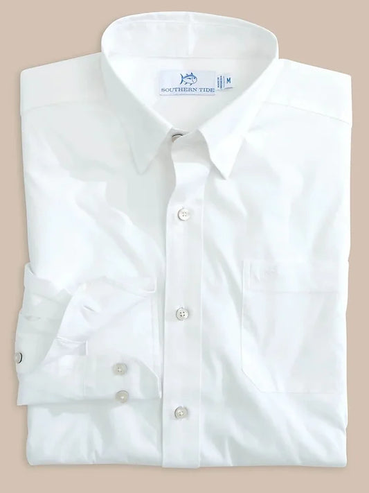 Southern Tide Charleston Overbrook Solid Long Sleeve Sport Shirt