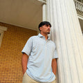 Onward Reserve Guide Stripe Performance Pique Polo - Cloud