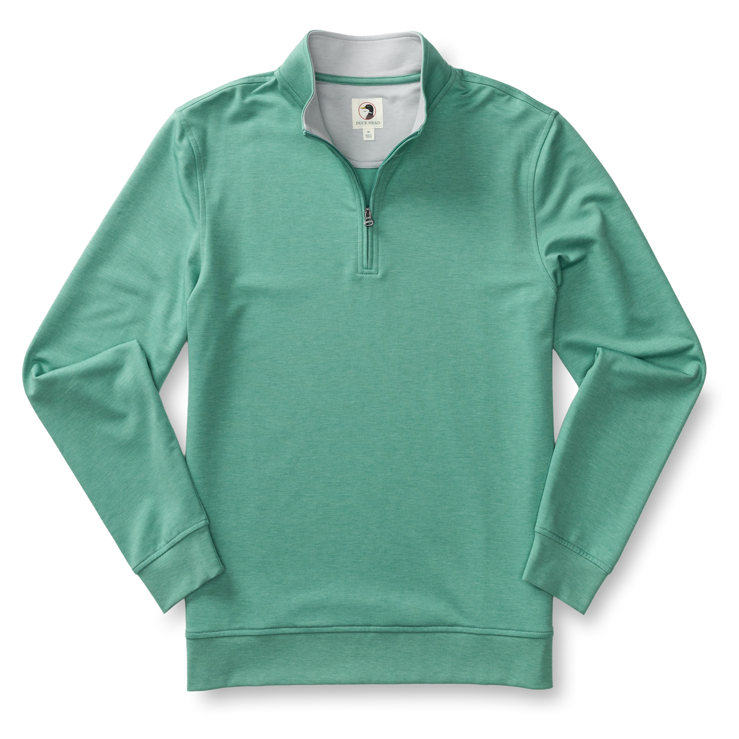 Duck Head Dunmore Performance 1/4 Zip Pullover - Aspen Green Heather
