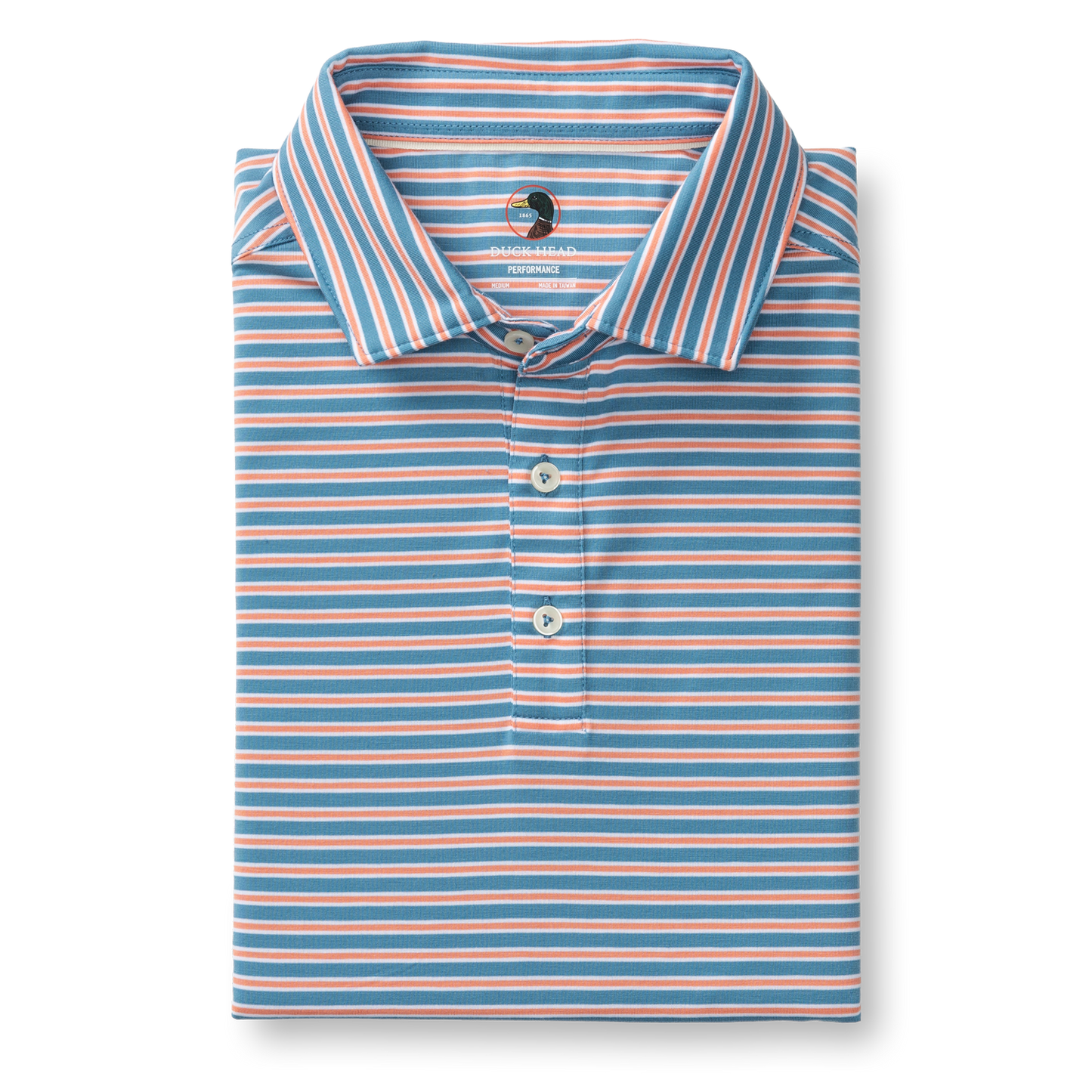 Duck Head Summerford Performance Jersey Polo - Sunwashed Blue