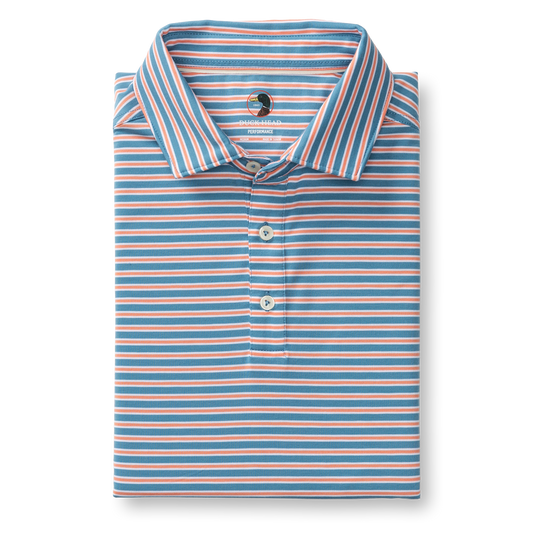 Duck Head Summerford Performance Jersey Polo - Sunwashed Blue
