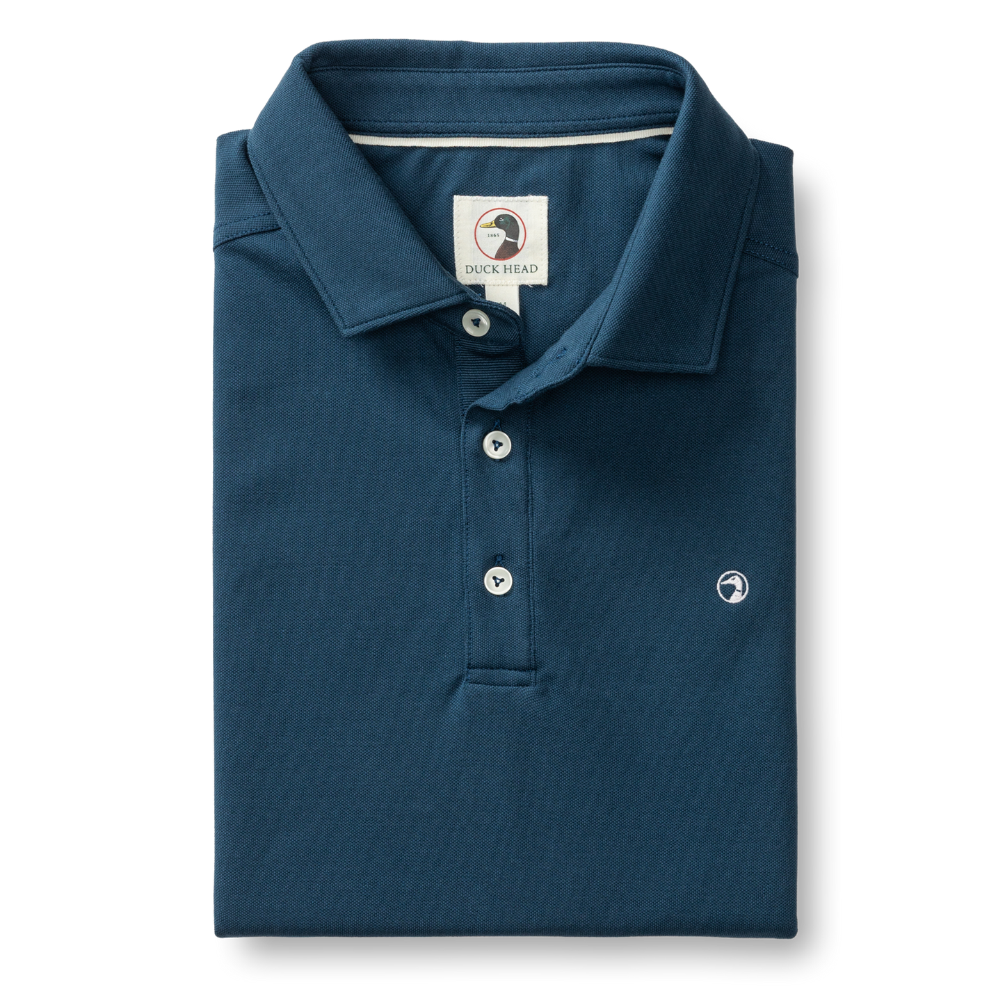 Duck Head Hanover Pima Cotton Pique Polo - Mallard Blue