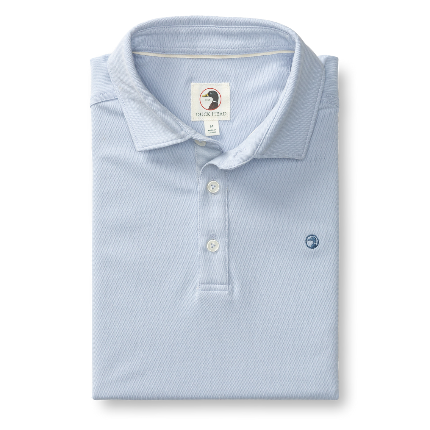 Duck Head Hanover Pima Cotton Pique Polo - Heather Blue