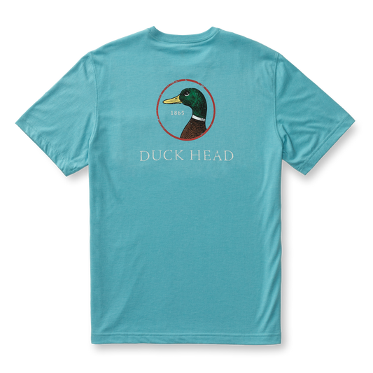 Duck Head Logo Short Sleeve T-Shirt - Lake Blue