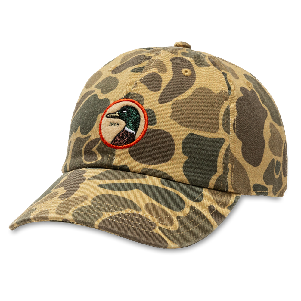 Duck Head Circle Patch Twill Hat (Camo)