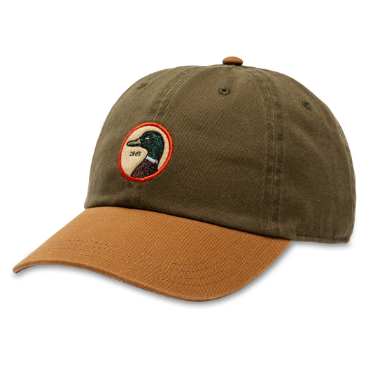 Duck Head Circle Patch Twill Hat (Dark Olive)
