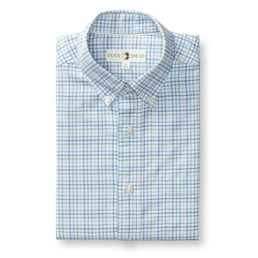 Duck Head Oxford Sport Shirt Cooke Plaid - Aspen Green